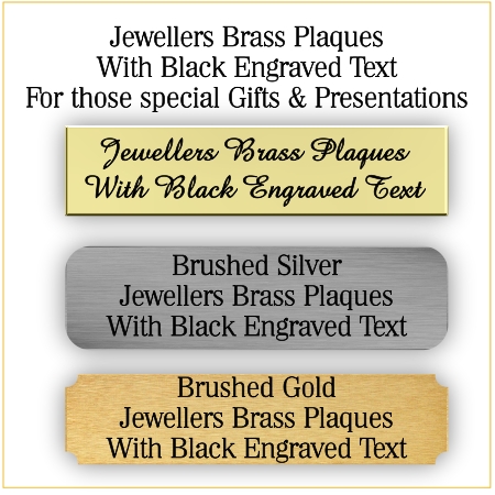 Jeweller brass plaques